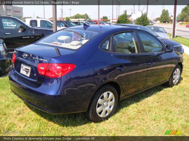 Regatta Blue / Beige 2009 Hyundai Elantra GLS Sedan