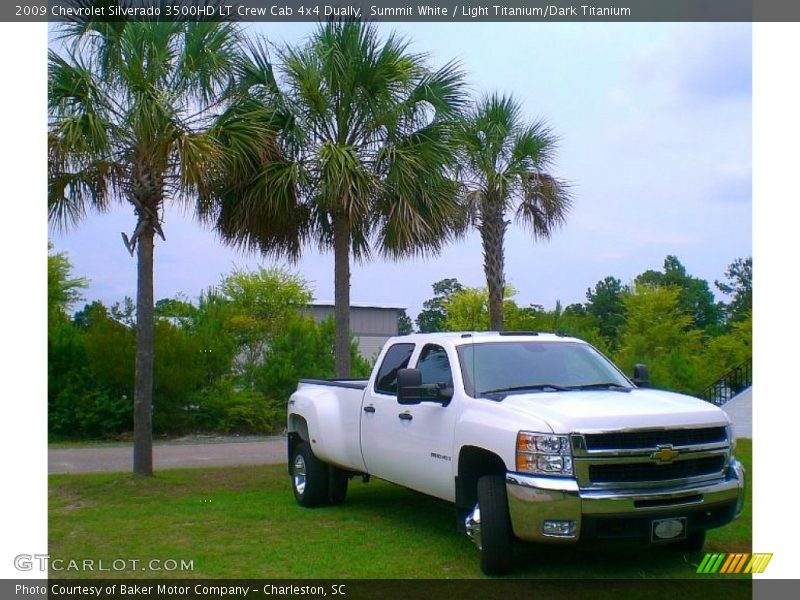 Summit White / Light Titanium/Dark Titanium 2009 Chevrolet Silverado 3500HD LT Crew Cab 4x4 Dually