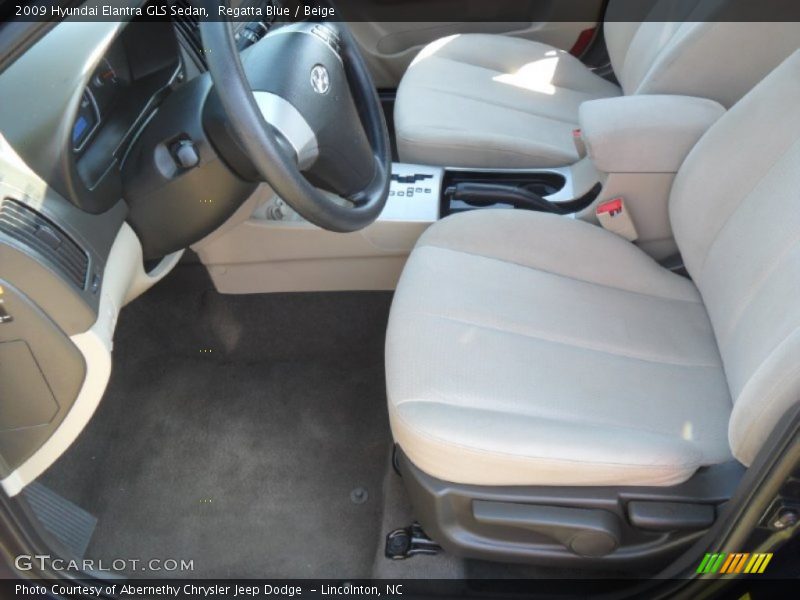 Regatta Blue / Beige 2009 Hyundai Elantra GLS Sedan