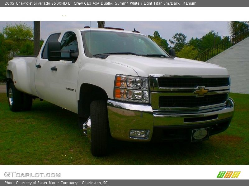 Summit White / Light Titanium/Dark Titanium 2009 Chevrolet Silverado 3500HD LT Crew Cab 4x4 Dually