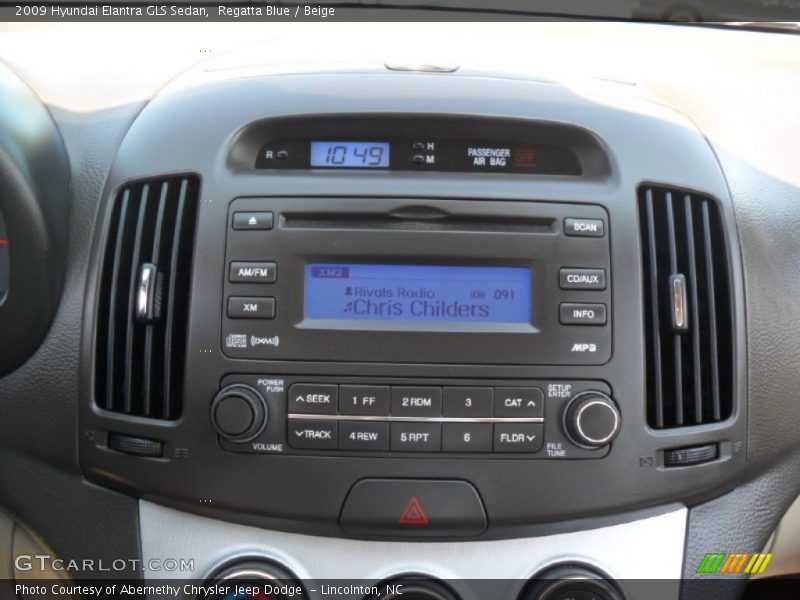 Regatta Blue / Beige 2009 Hyundai Elantra GLS Sedan