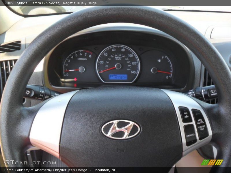 Regatta Blue / Beige 2009 Hyundai Elantra GLS Sedan