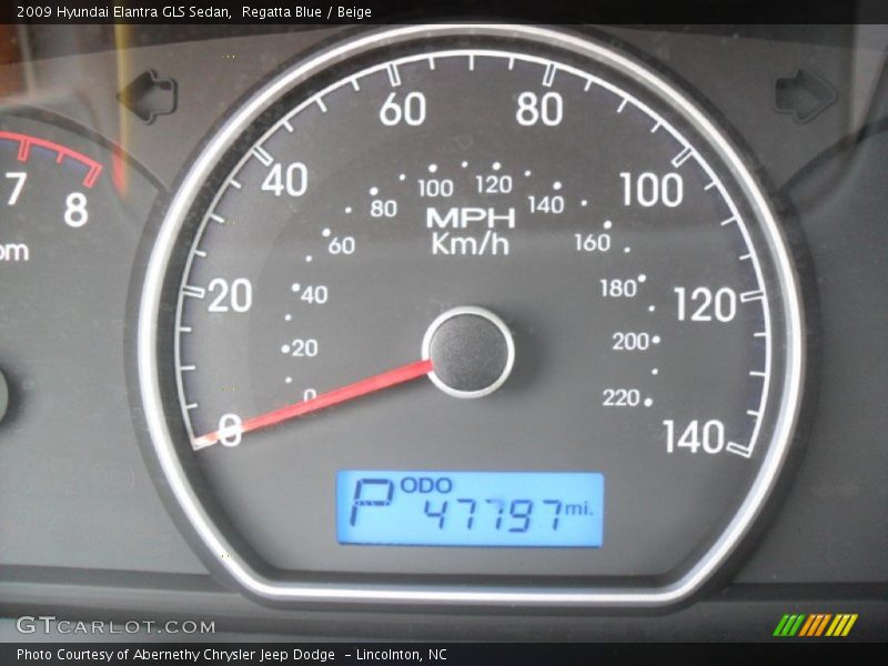 Regatta Blue / Beige 2009 Hyundai Elantra GLS Sedan