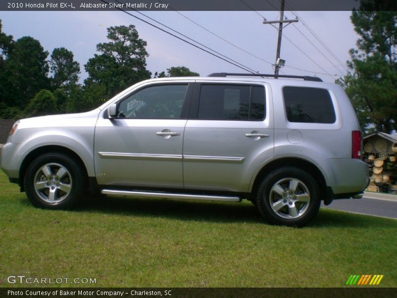 Alabaster Silver Metallic / Gray 2010 Honda Pilot EX-L
