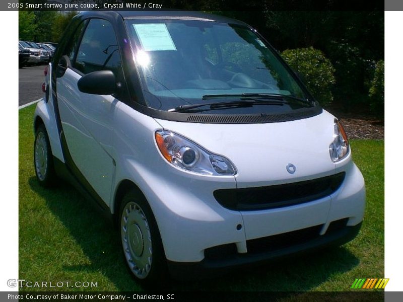 Crystal White / Gray 2009 Smart fortwo pure coupe