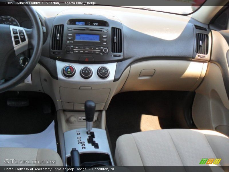 Regatta Blue / Beige 2009 Hyundai Elantra GLS Sedan