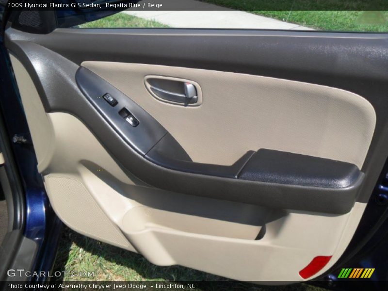 Regatta Blue / Beige 2009 Hyundai Elantra GLS Sedan
