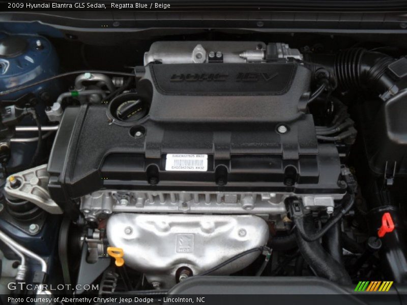 Regatta Blue / Beige 2009 Hyundai Elantra GLS Sedan