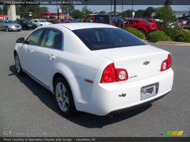 Summit White / Ebony 2009 Chevrolet Malibu LT Sedan