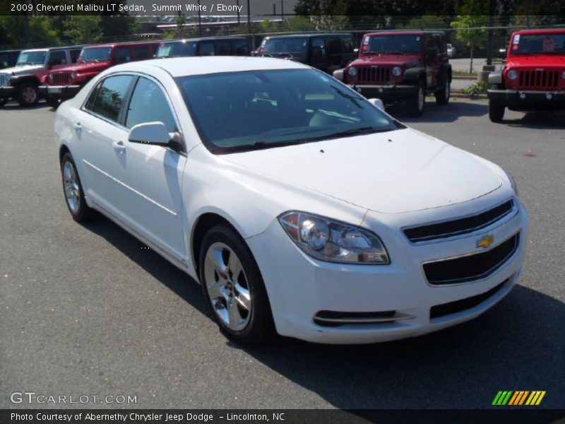 Summit White / Ebony 2009 Chevrolet Malibu LT Sedan