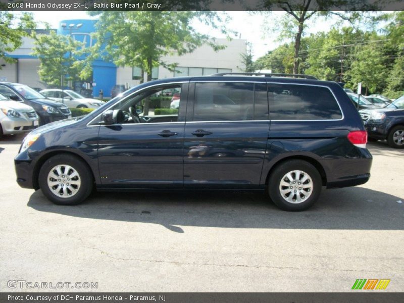 Baltic Blue Pearl / Gray 2008 Honda Odyssey EX-L
