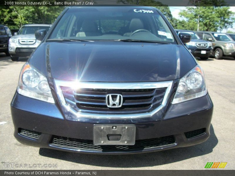 Baltic Blue Pearl / Gray 2008 Honda Odyssey EX-L