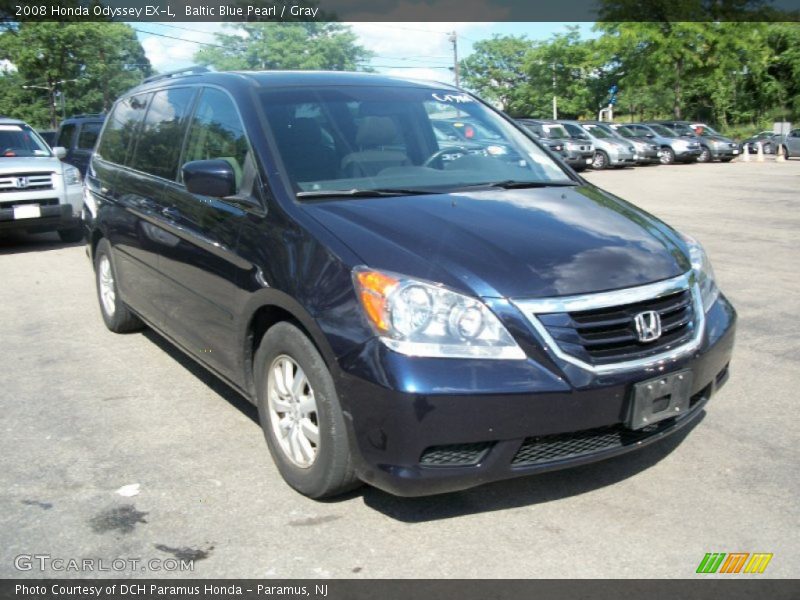 Baltic Blue Pearl / Gray 2008 Honda Odyssey EX-L