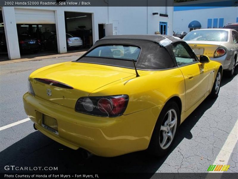 Spa Yellow / Black 2002 Honda S2000 Roadster