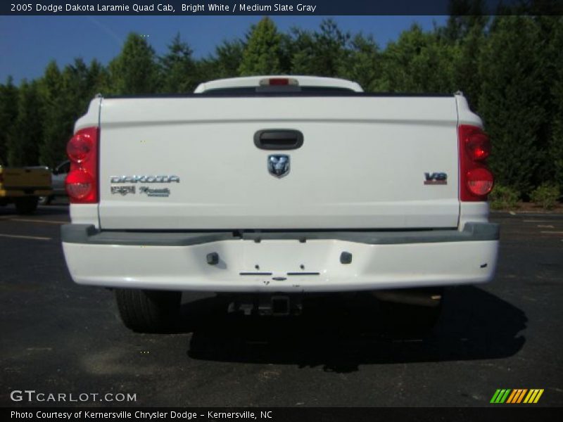 Bright White / Medium Slate Gray 2005 Dodge Dakota Laramie Quad Cab
