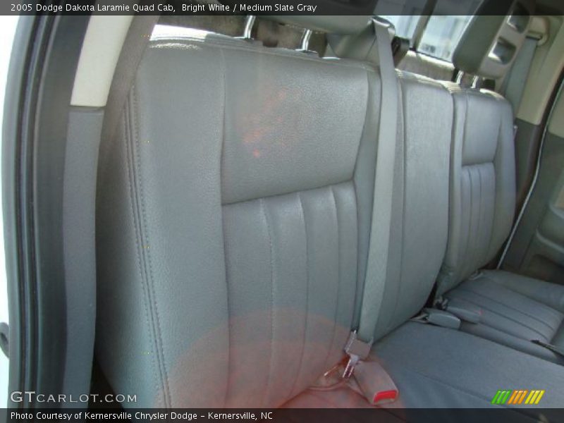 Bright White / Medium Slate Gray 2005 Dodge Dakota Laramie Quad Cab
