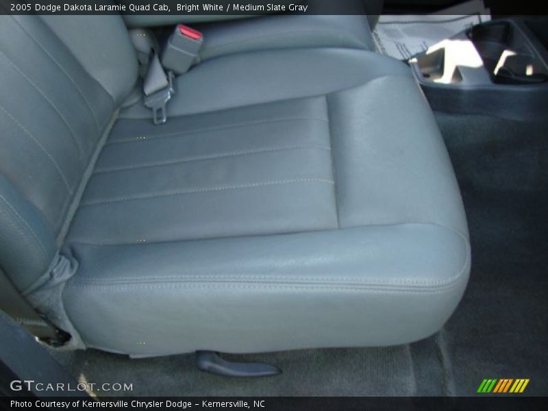 Bright White / Medium Slate Gray 2005 Dodge Dakota Laramie Quad Cab