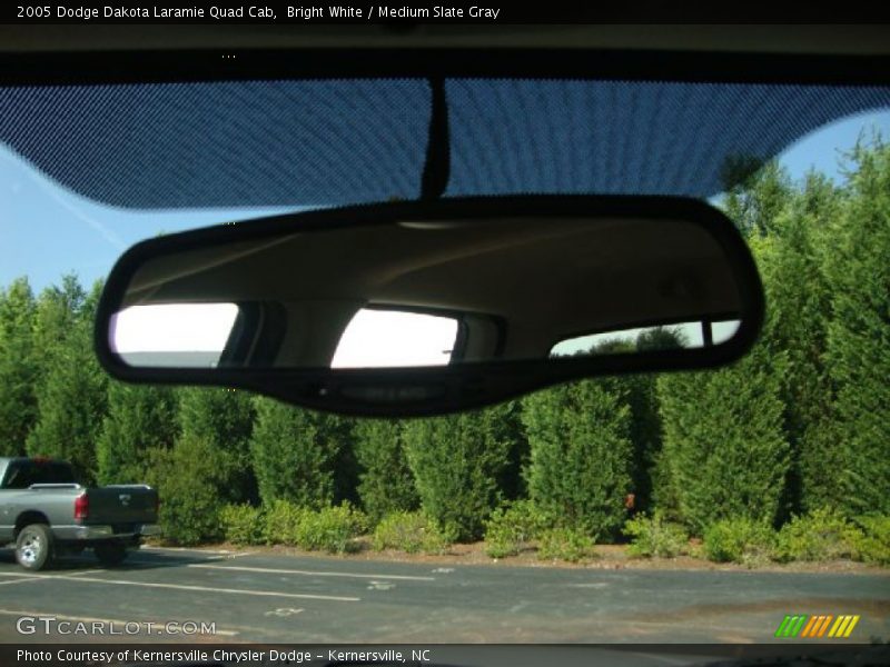 Bright White / Medium Slate Gray 2005 Dodge Dakota Laramie Quad Cab