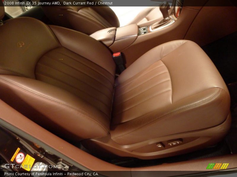 Dark Currant Red / Chestnut 2008 Infiniti EX 35 Journey AWD