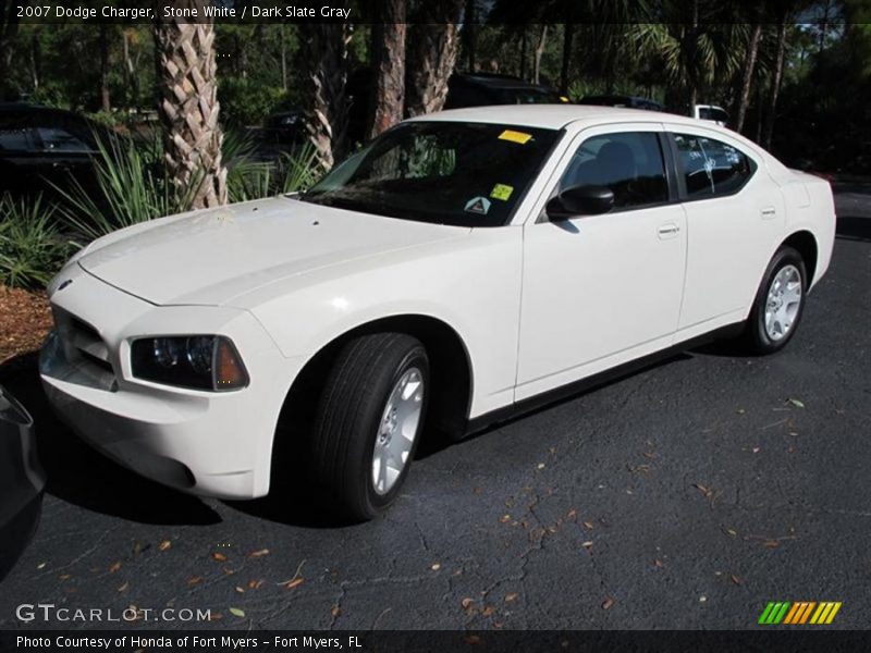 Stone White / Dark Slate Gray 2007 Dodge Charger