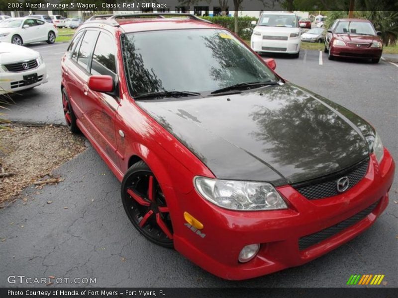 Classic Red / Off Black 2002 Mazda Protege 5 Wagon