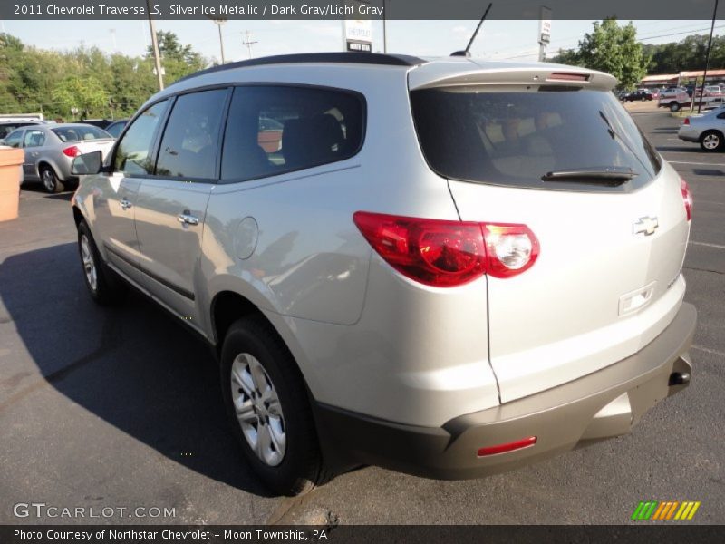 Silver Ice Metallic / Dark Gray/Light Gray 2011 Chevrolet Traverse LS