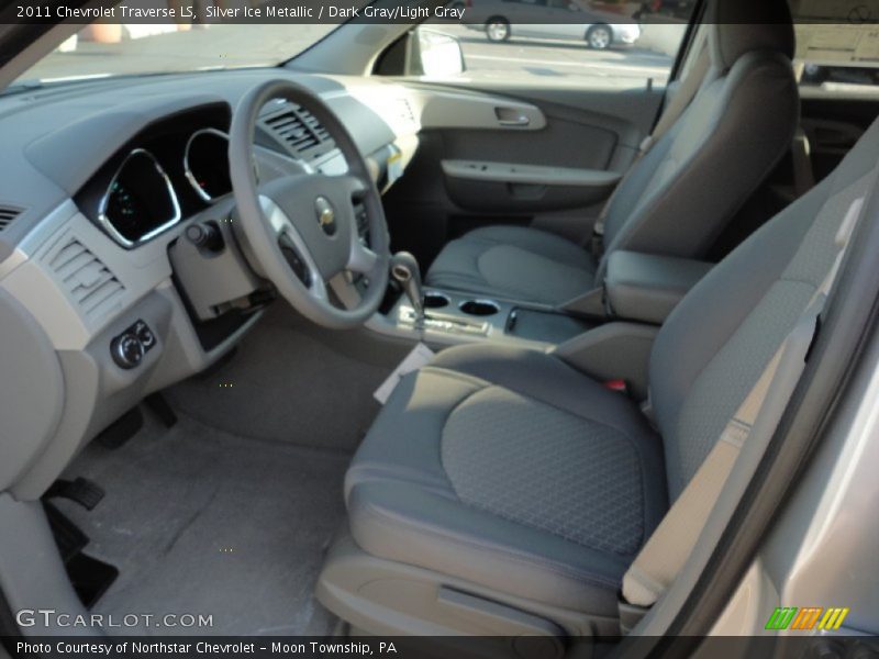 Silver Ice Metallic / Dark Gray/Light Gray 2011 Chevrolet Traverse LS