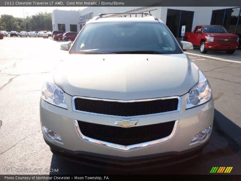 Gold Mist Metallic / Ebony/Ebony 2011 Chevrolet Traverse LT AWD