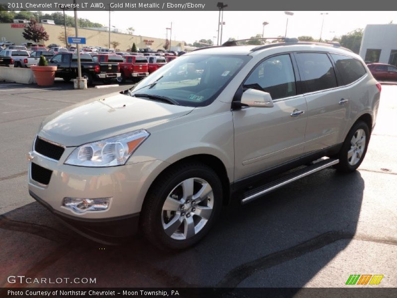 Gold Mist Metallic / Ebony/Ebony 2011 Chevrolet Traverse LT AWD