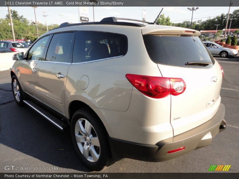 Gold Mist Metallic / Ebony/Ebony 2011 Chevrolet Traverse LT AWD