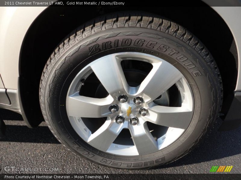 Gold Mist Metallic / Ebony/Ebony 2011 Chevrolet Traverse LT AWD