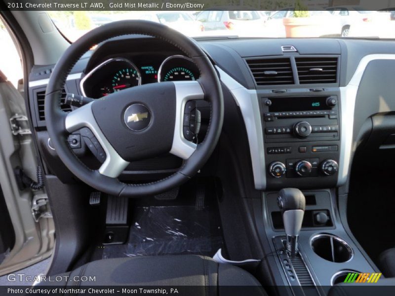 Gold Mist Metallic / Ebony/Ebony 2011 Chevrolet Traverse LT AWD