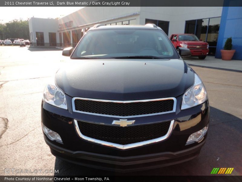 Dark Blue Metallic / Dark Gray/Light Gray 2011 Chevrolet Traverse LS
