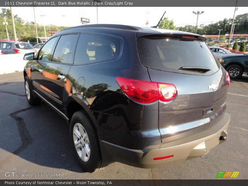 Dark Blue Metallic / Dark Gray/Light Gray 2011 Chevrolet Traverse LS