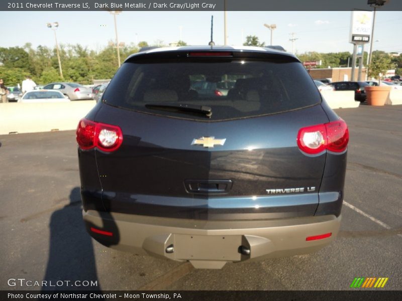 Dark Blue Metallic / Dark Gray/Light Gray 2011 Chevrolet Traverse LS