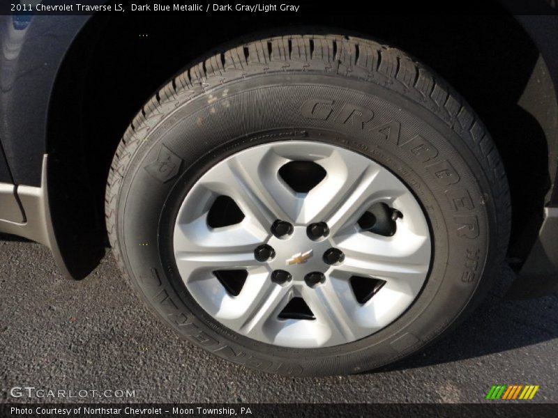 Dark Blue Metallic / Dark Gray/Light Gray 2011 Chevrolet Traverse LS