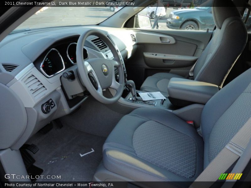 Dark Blue Metallic / Dark Gray/Light Gray 2011 Chevrolet Traverse LS