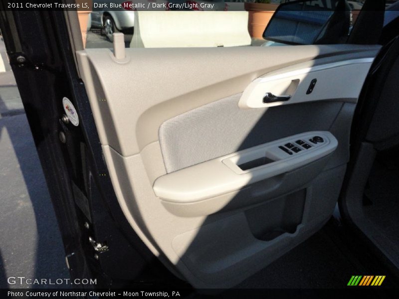 Dark Blue Metallic / Dark Gray/Light Gray 2011 Chevrolet Traverse LS
