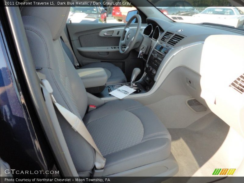 Dark Blue Metallic / Dark Gray/Light Gray 2011 Chevrolet Traverse LS