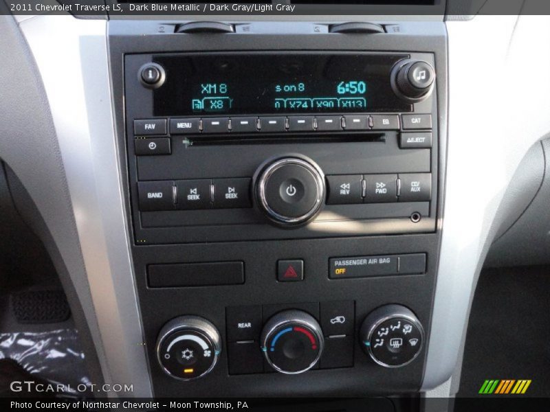 Dark Blue Metallic / Dark Gray/Light Gray 2011 Chevrolet Traverse LS