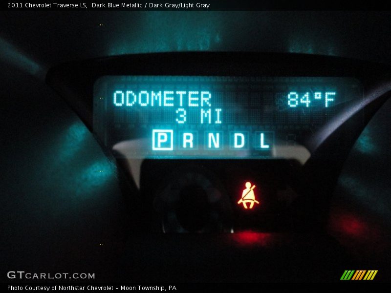 Dark Blue Metallic / Dark Gray/Light Gray 2011 Chevrolet Traverse LS