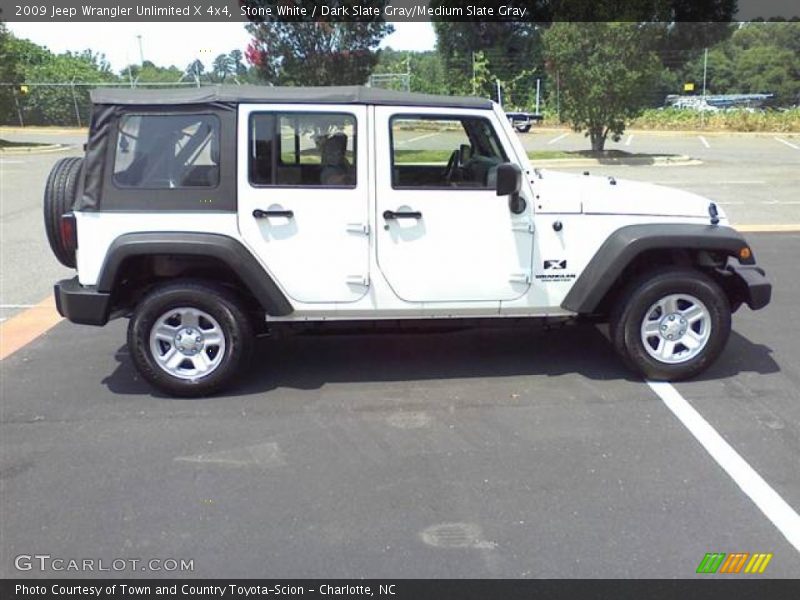 Stone White / Dark Slate Gray/Medium Slate Gray 2009 Jeep Wrangler Unlimited X 4x4