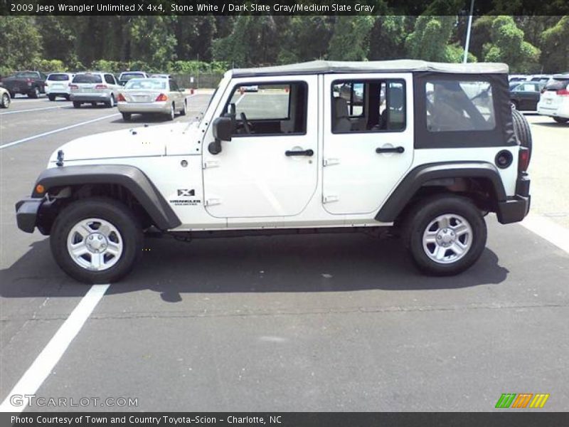 Stone White / Dark Slate Gray/Medium Slate Gray 2009 Jeep Wrangler Unlimited X 4x4