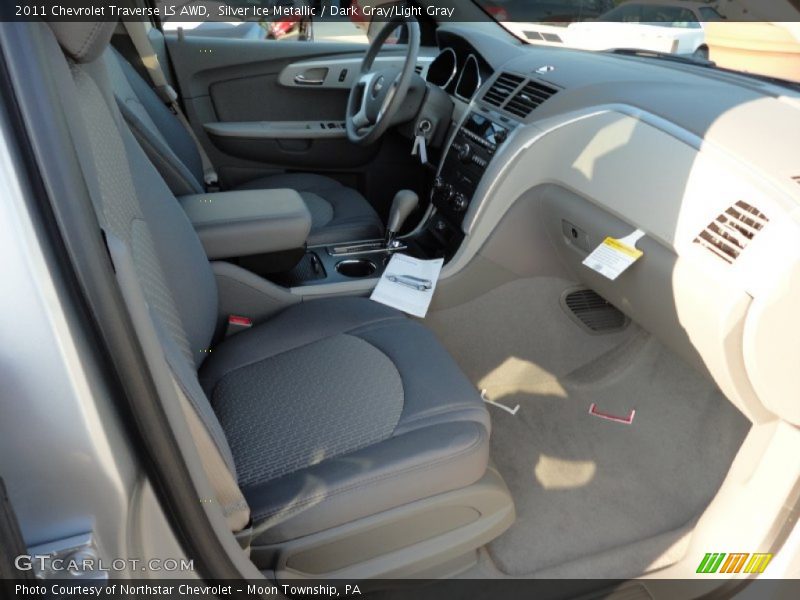 Silver Ice Metallic / Dark Gray/Light Gray 2011 Chevrolet Traverse LS AWD