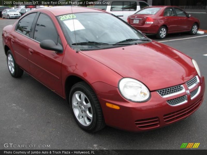 Blaze Red Crystal Pearlcoat / Dark Slate Gray 2005 Dodge Neon SXT