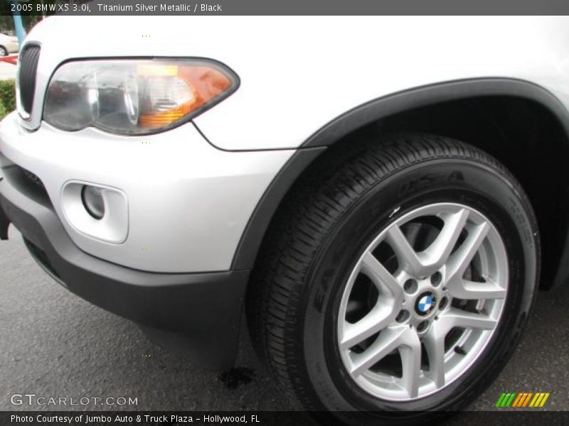 Titanium Silver Metallic / Black 2005 BMW X5 3.0i