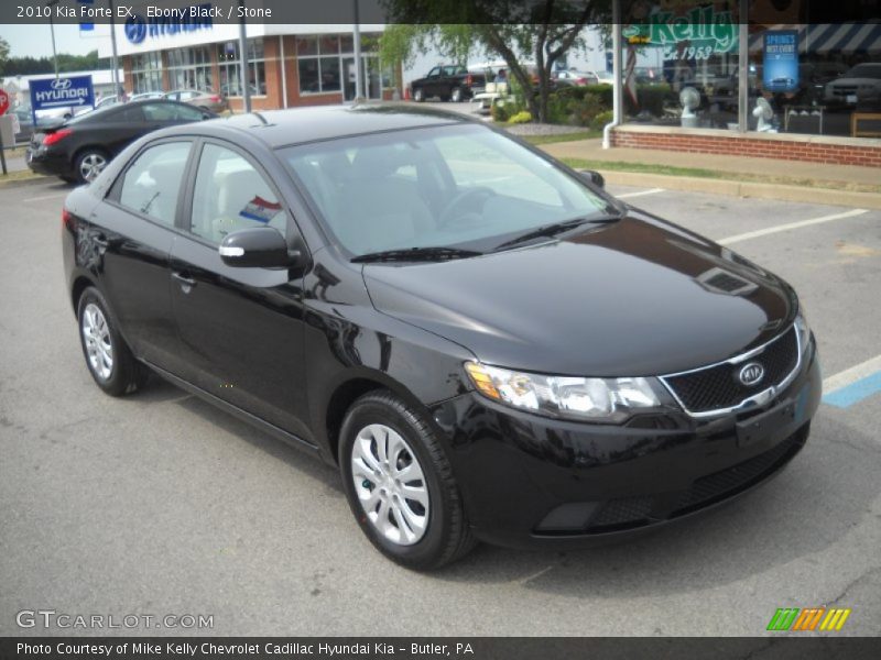 Ebony Black / Stone 2010 Kia Forte EX