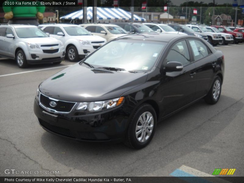 Ebony Black / Stone 2010 Kia Forte EX