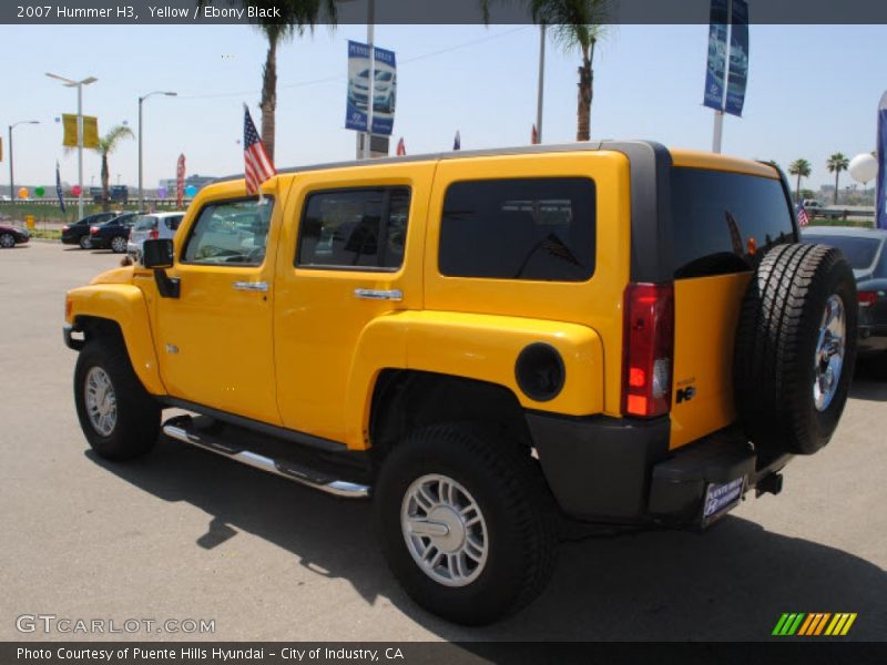 Yellow / Ebony Black 2007 Hummer H3