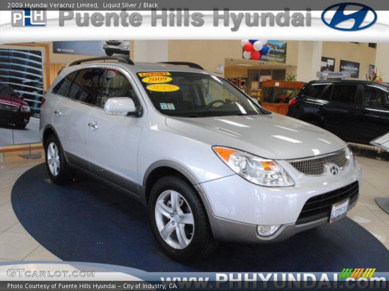 Liquid Silver / Black 2009 Hyundai Veracruz Limited